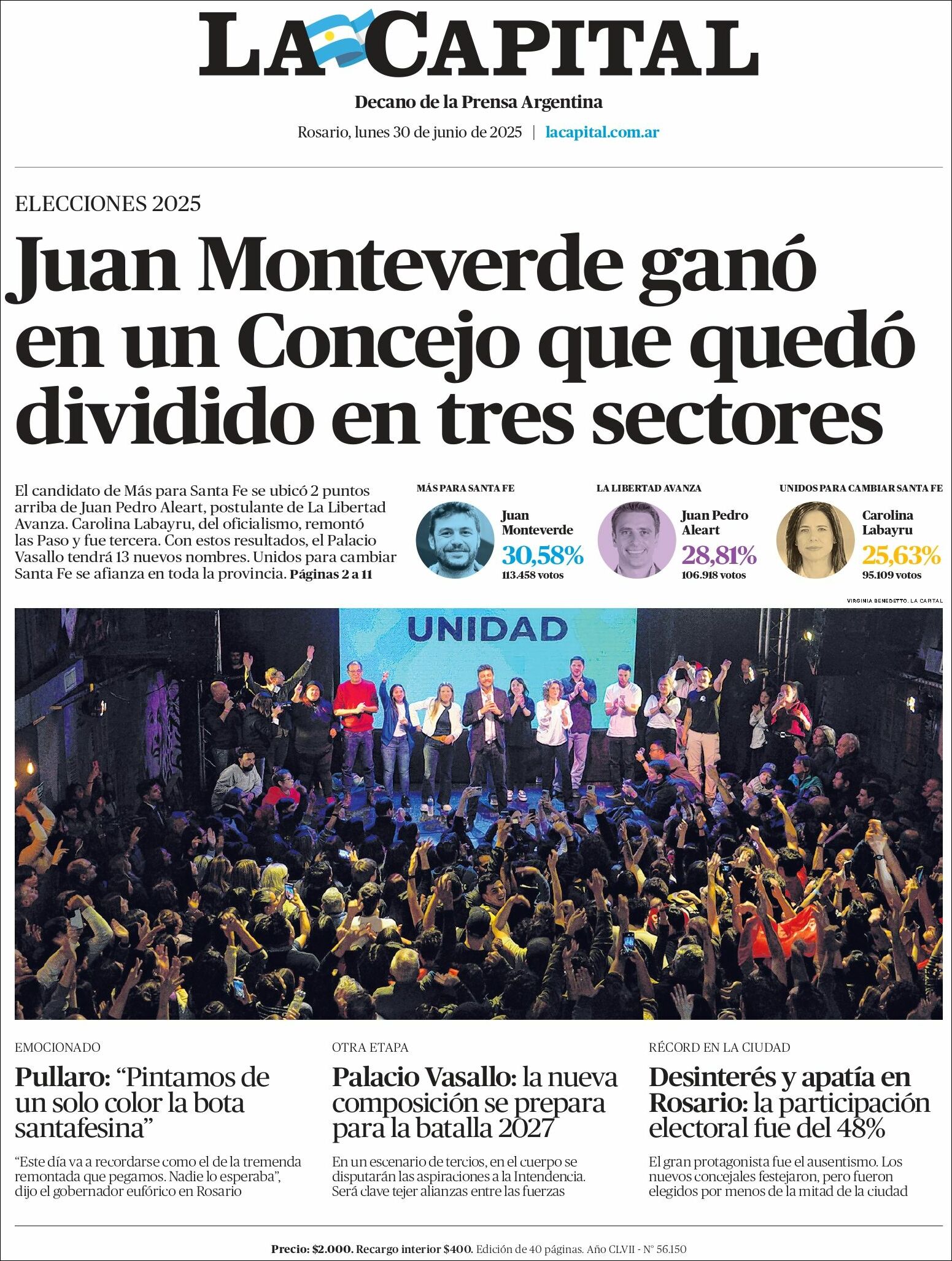 Media Panel - Developments and Systems | LOS 90´S - Tapa del diario La Capital Rosario