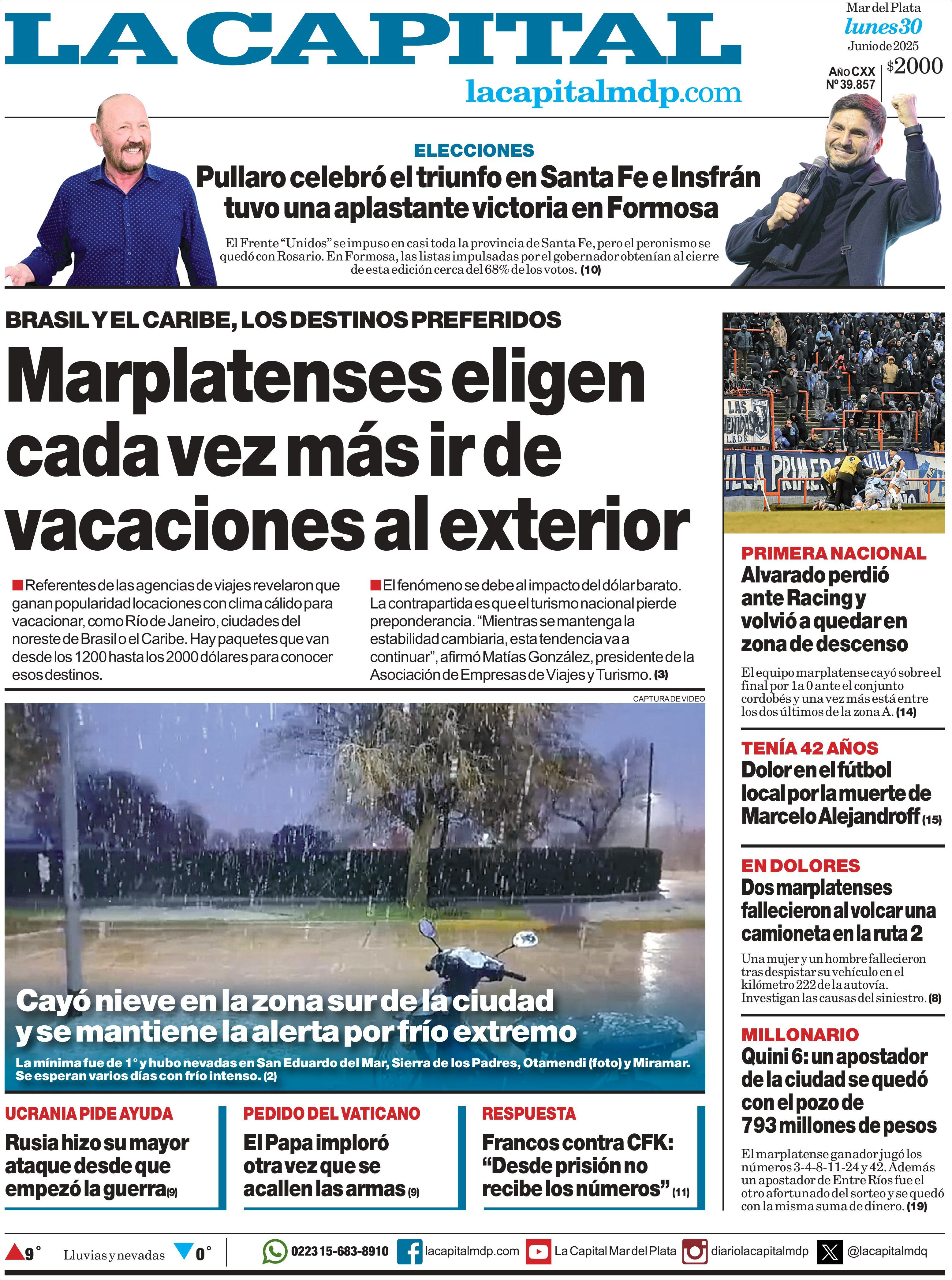 Media Panel - Developments and Systems | LOS 90´S - Tapa del diario La Capital